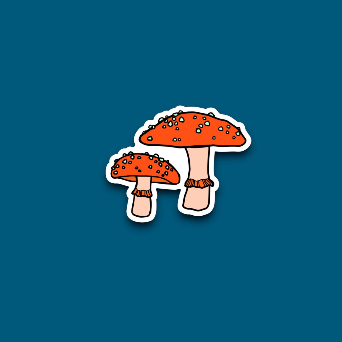 Red Mushrooms Sticker