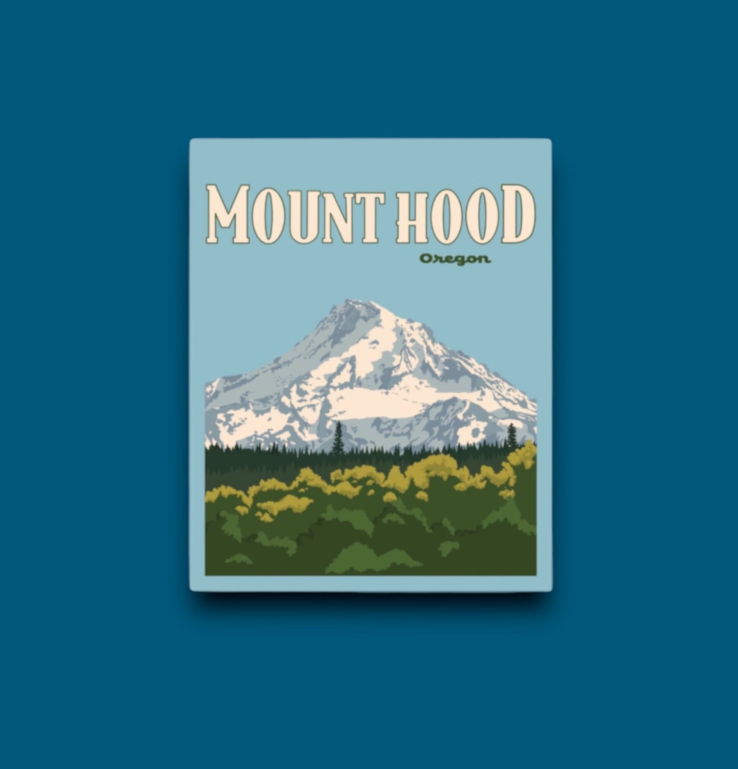 Mount Hood, Oregon- Poster Sticker