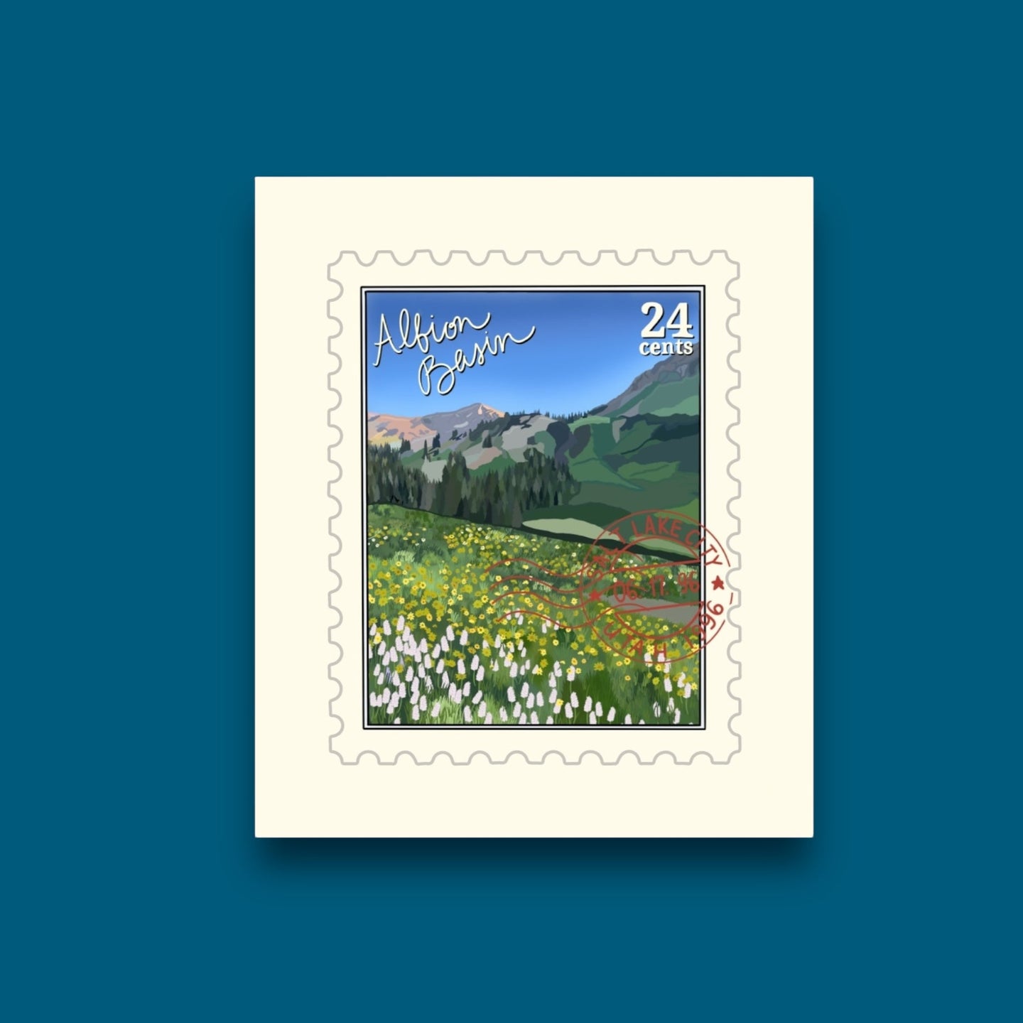 Albion Basin Utah Stamp Sticker