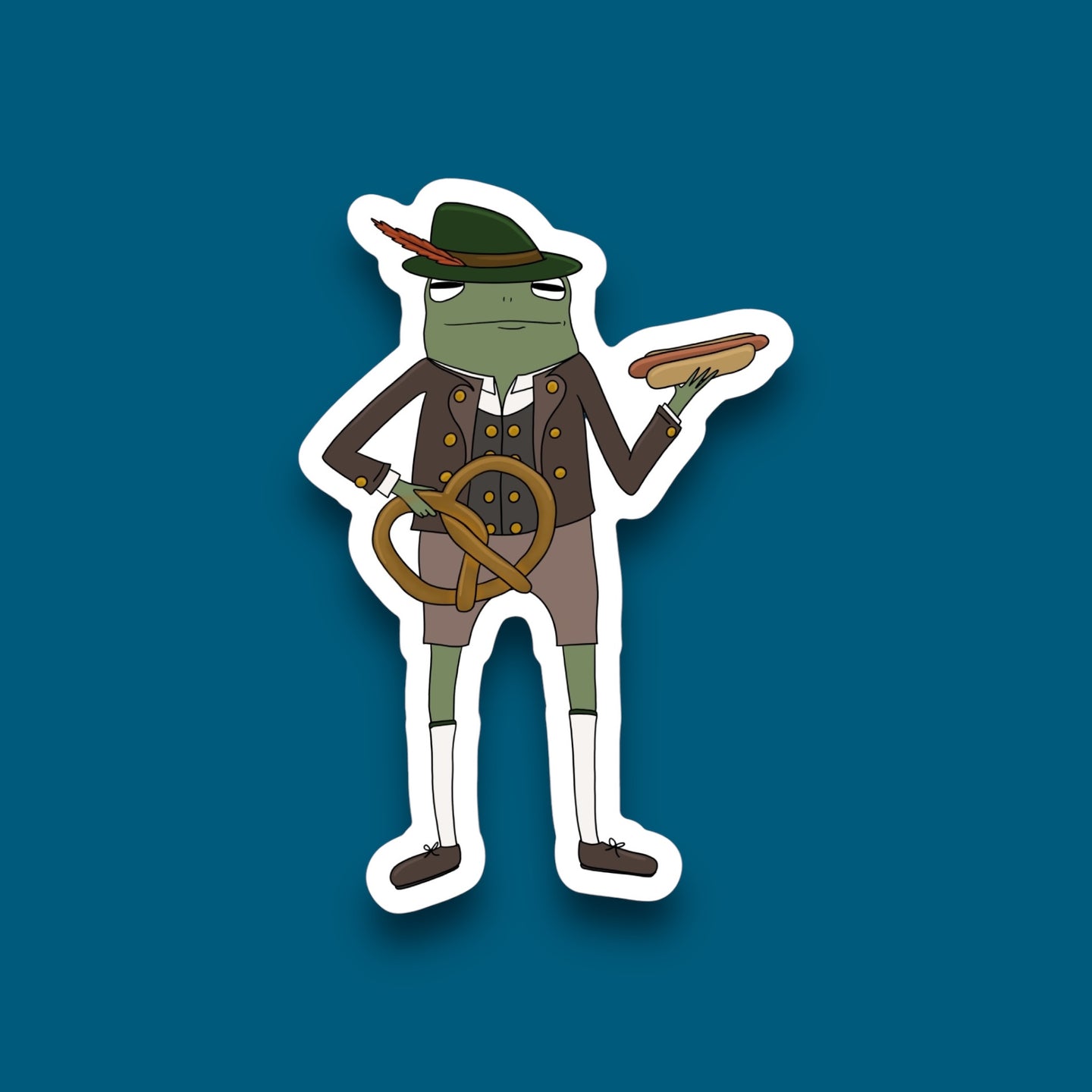 Brat n Pretz Frog Sticker