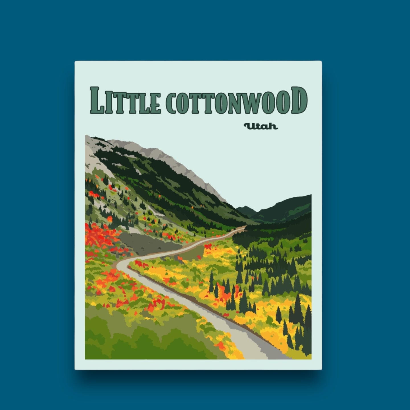 Little Cottonwood Canyon Utah - Poster Sticker
