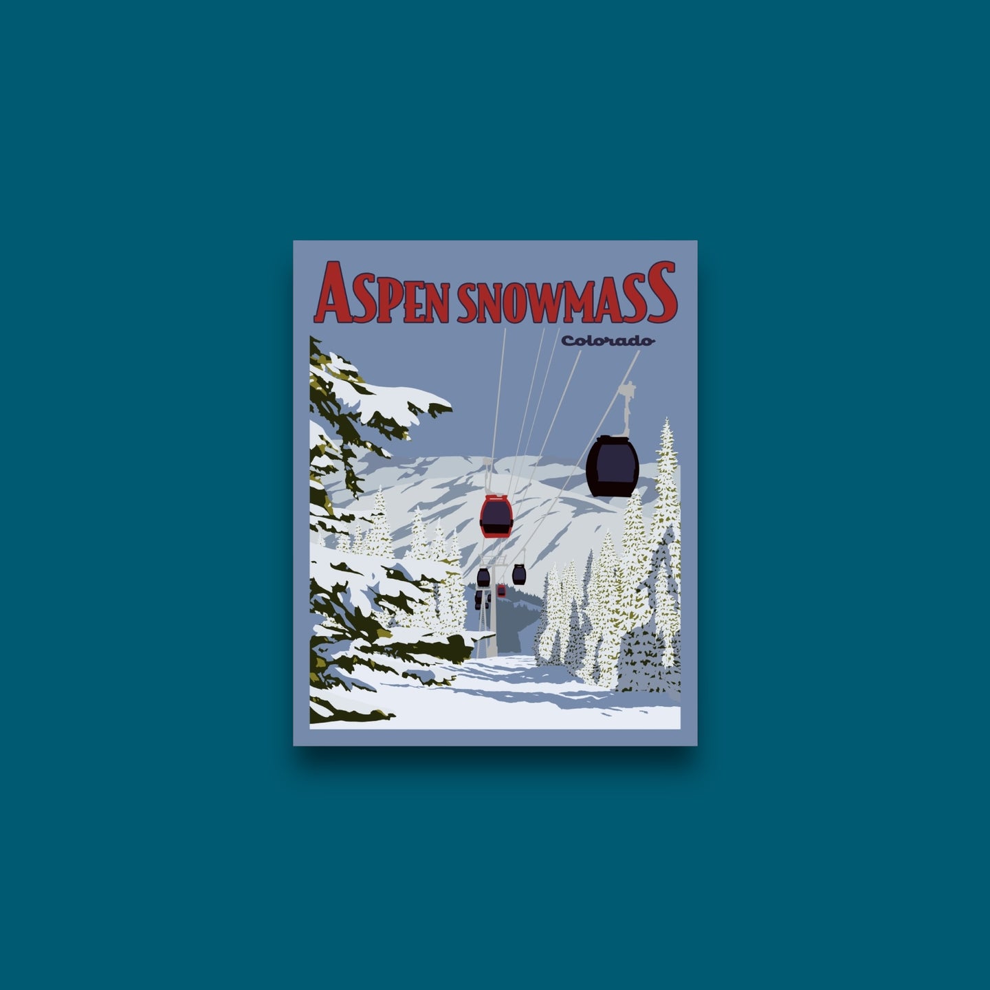 Aspen Snowmass - Poster Sticker