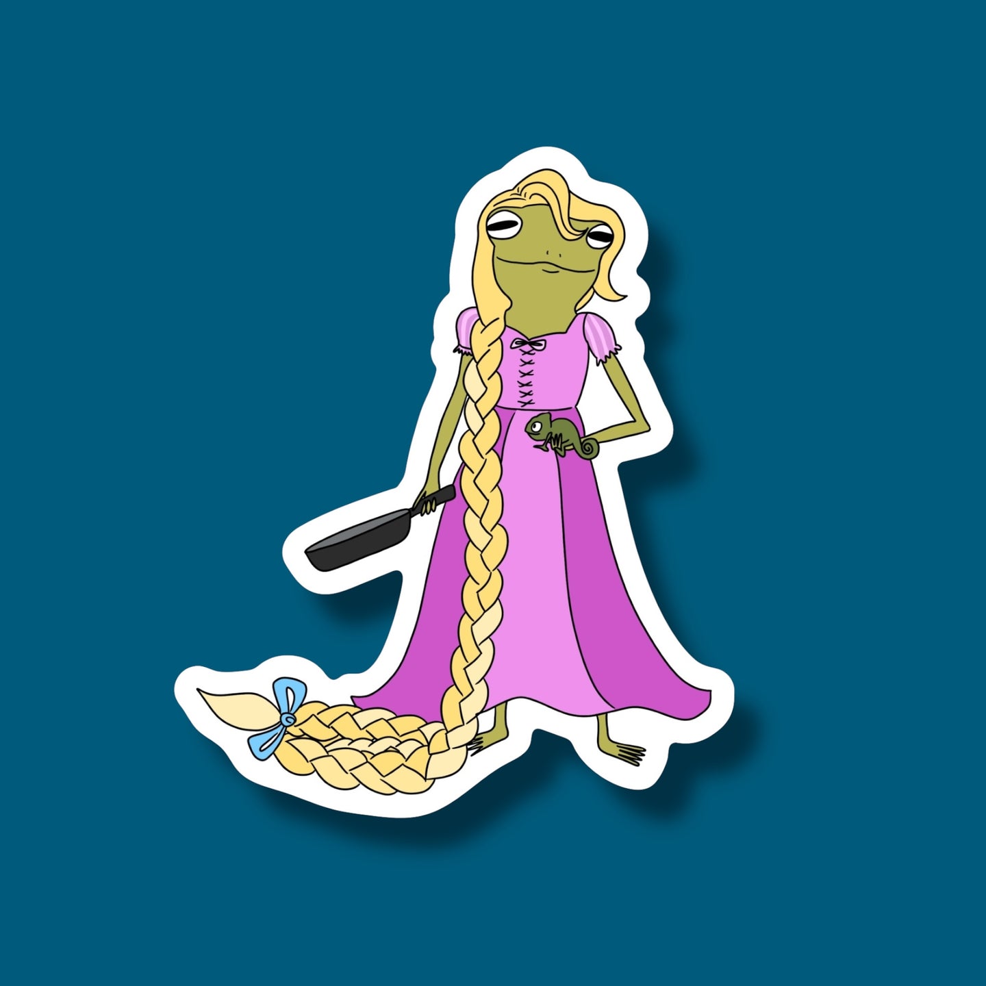 Rapunzel Frog Sticker