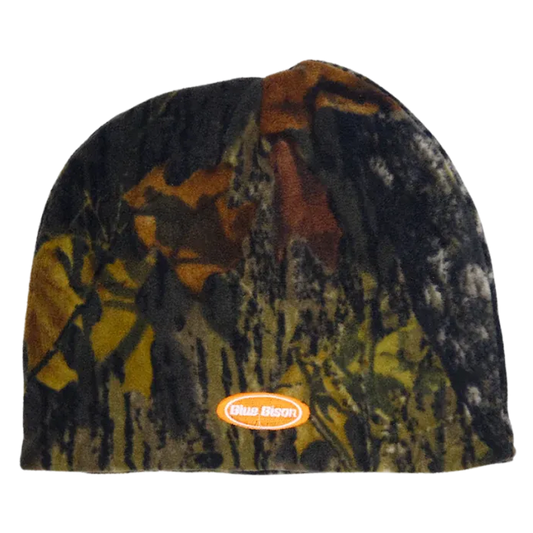Camo Fleece Beanie in Orange
