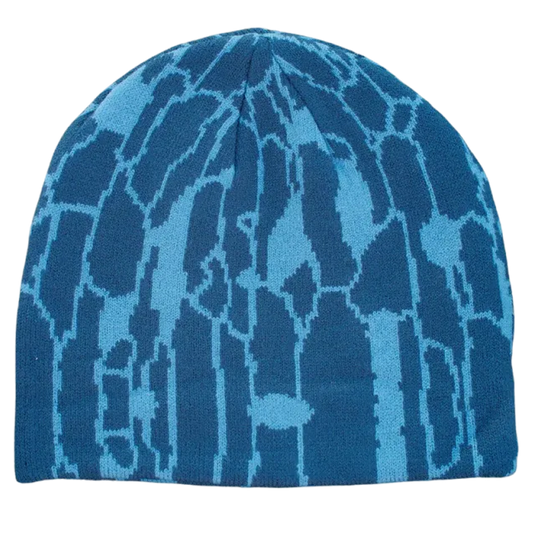 Tree Bark Skull Cap in Navy