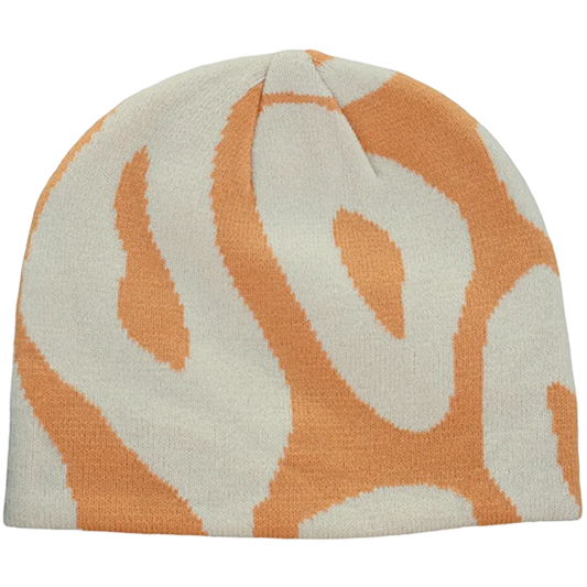 Lava Lamp Skull Cap in Creamsicle