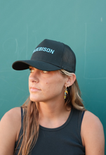 Load image into Gallery viewer, Blue Bison Trucker Hat- Black
