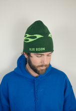 Load image into Gallery viewer, Green Flame Skull Cap Beanie
