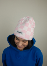 Load image into Gallery viewer, Checkered Pinks Cuff Beanie
