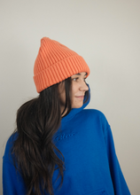 Load image into Gallery viewer, Ribbed Knit Beanie, Salmon
