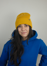 Load image into Gallery viewer, Ribbed Knit Beanie, Yellow
