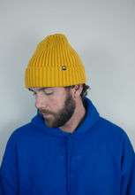 Load image into Gallery viewer, Ribbed Knit Beanie, Yellow
