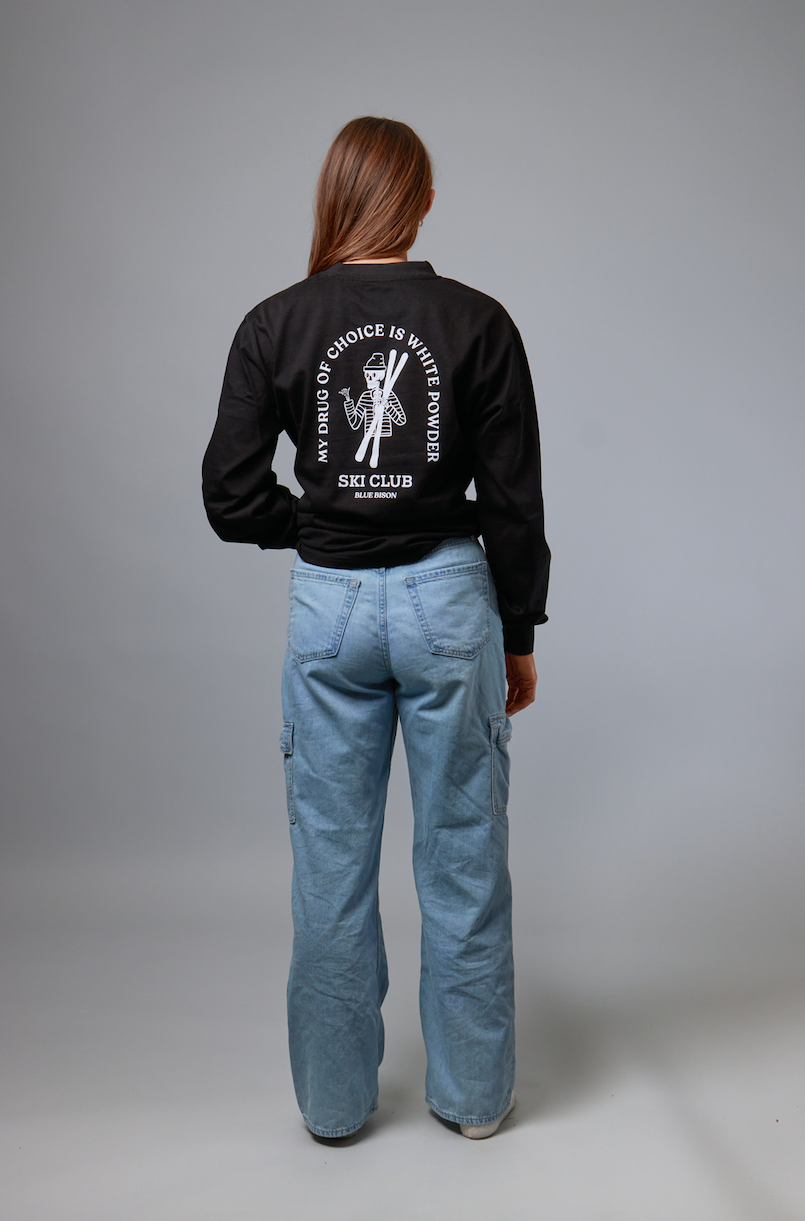 Ski Club Long Sleeve, Black
