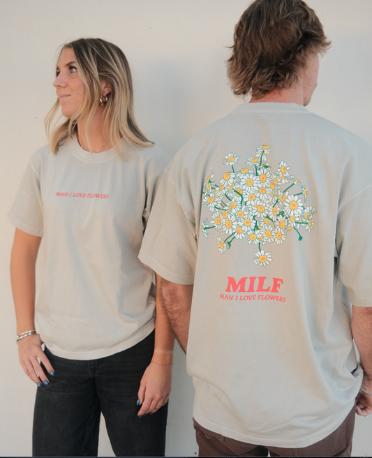 MILF Tee in Cream