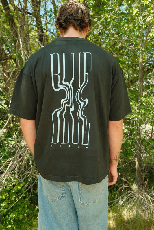 BLUE Squiggle Tee