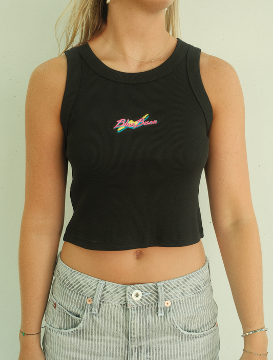 Retro Logo Tank in Black