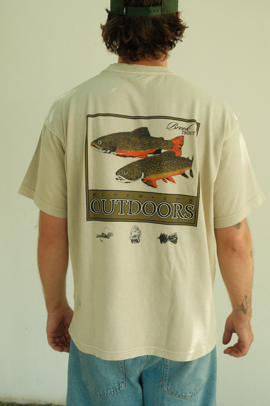Brook Trout Tee in Cream
