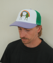 Load image into Gallery viewer, Rainbow Pride Frog Trucker Hat - Multi Color
