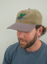 Load image into Gallery viewer, Dragon Fly Ridin Frog Hat - Washed Olive/Navy
