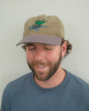 Load image into Gallery viewer, Dragon Fly Ridin Frog Hat - Washed Olive/Navy
