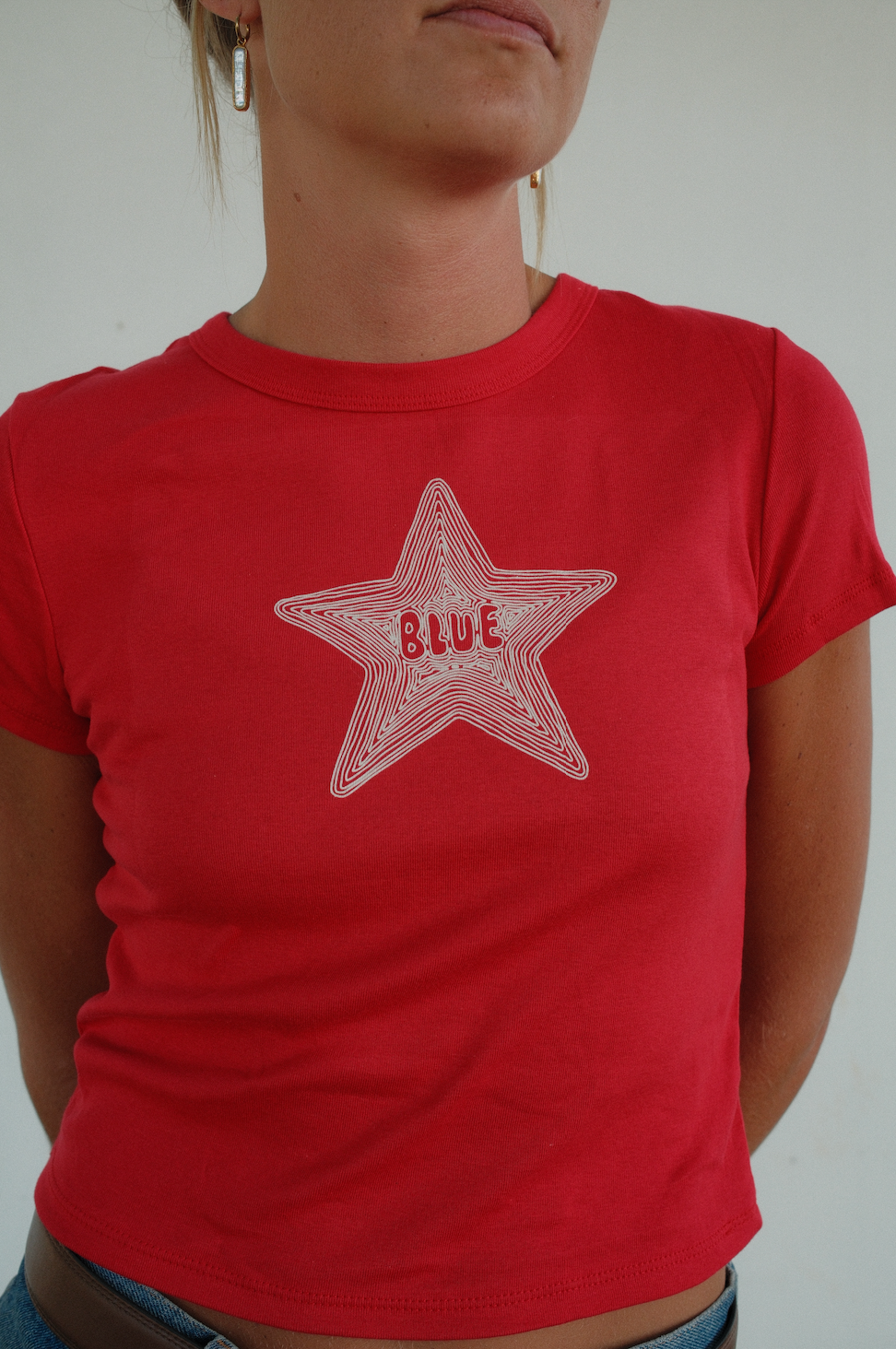 Red Star Baby Tee