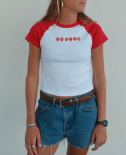 Load image into Gallery viewer, Strawberry Market Baby Tee - Red/White
