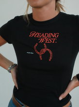 Load image into Gallery viewer, Heading West Baby Tee - Black
