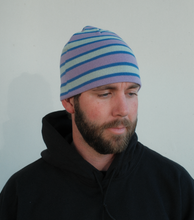 Load image into Gallery viewer, Striped Skull Cap - Purple
