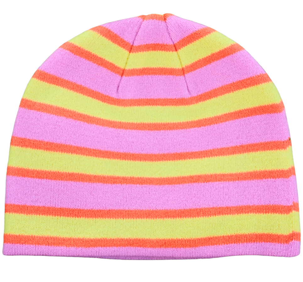 Striped Skull Cap - Pink
