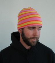 Load image into Gallery viewer, Striped Skull Cap - Pink
