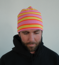 Load image into Gallery viewer, Striped Skull Cap - Pink

