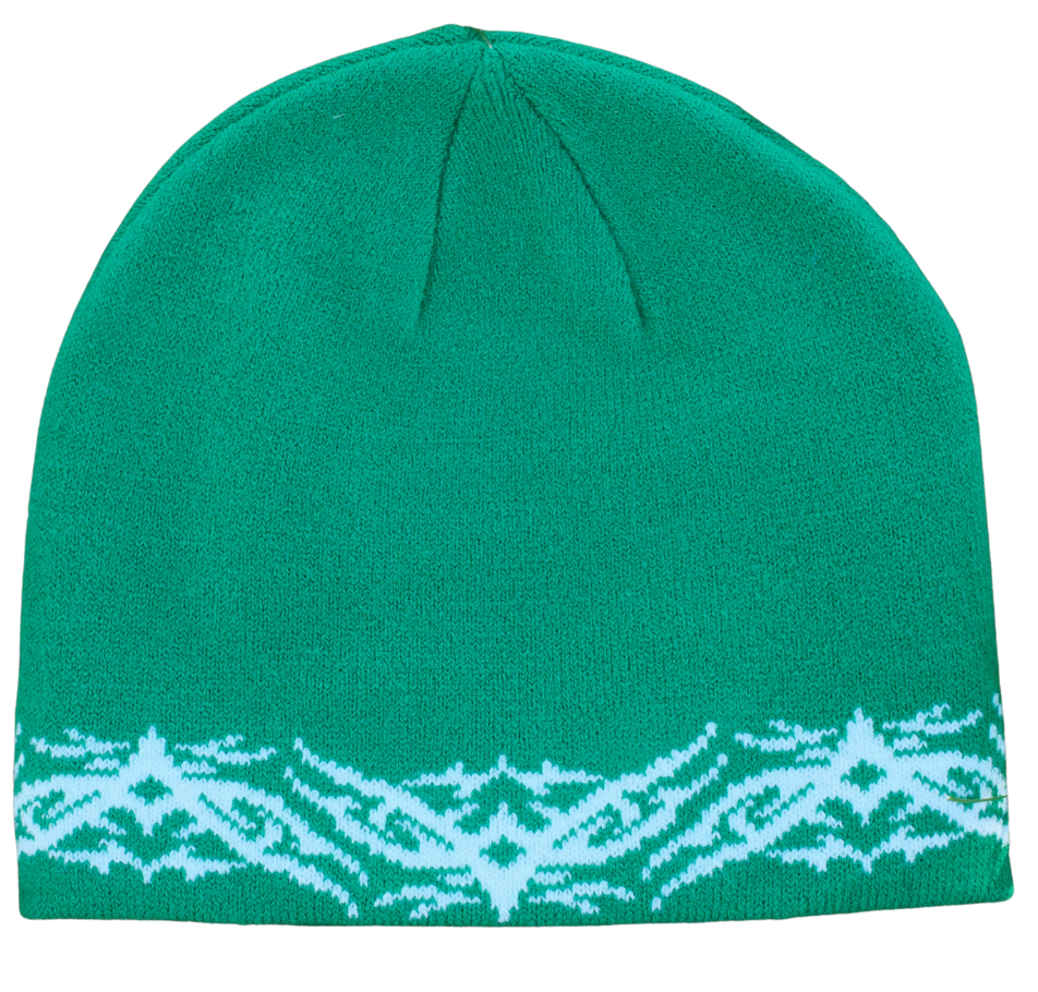 Green Flurry Skull Cap