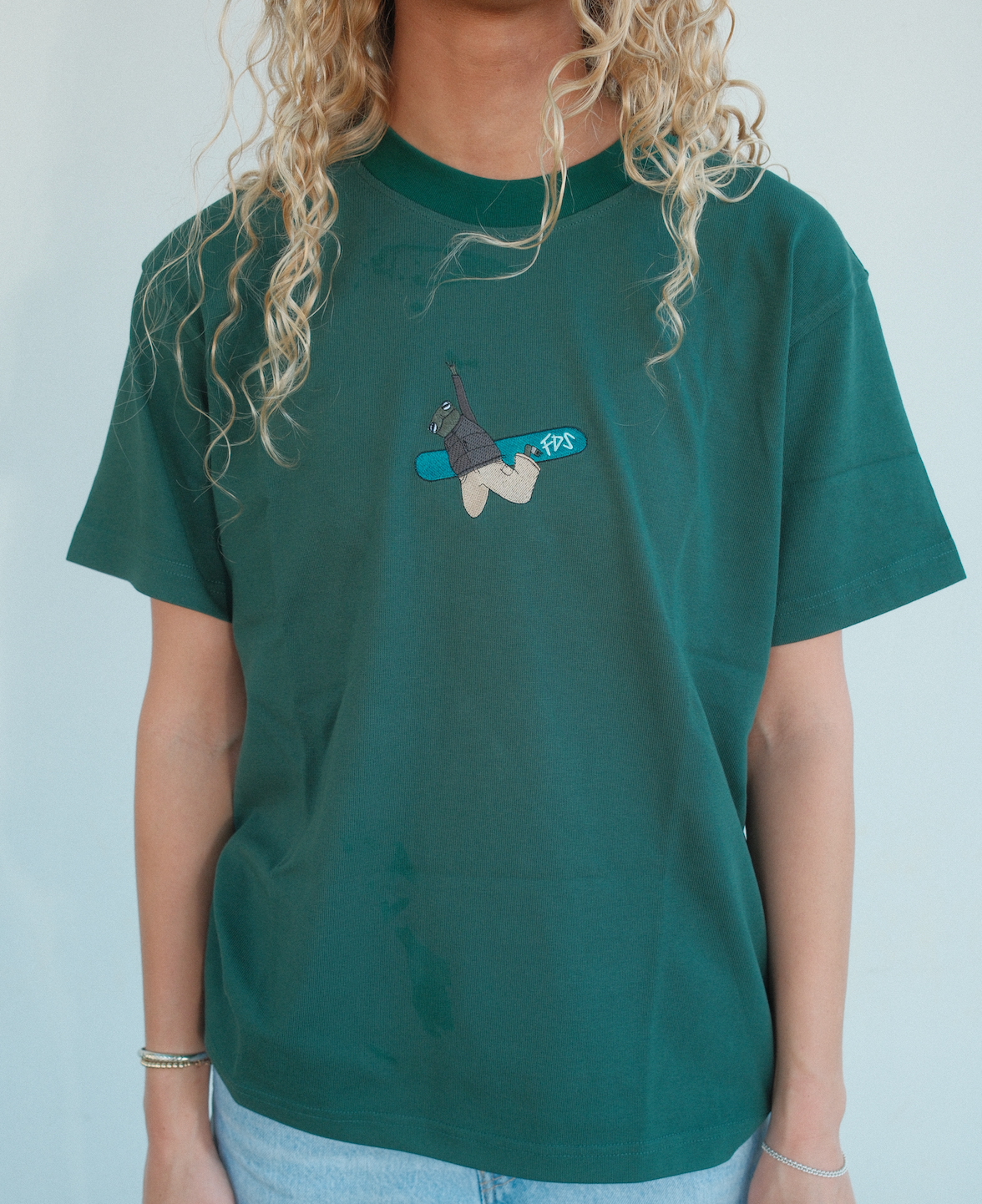 Snowboarding Frog Tee