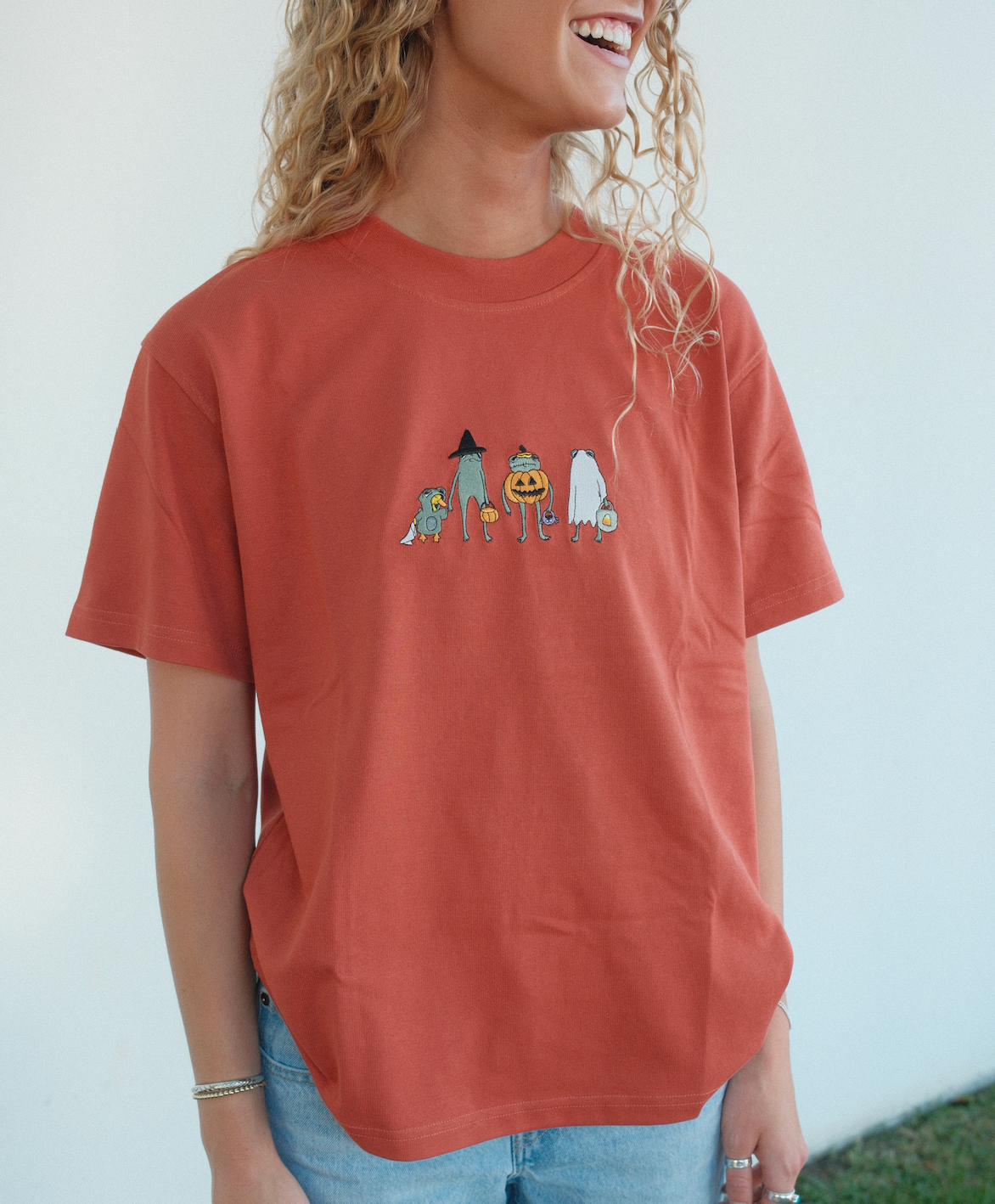 Halloween Frogs Tee - Orange