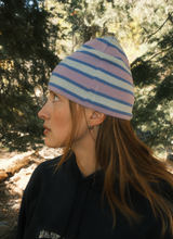 Load image into Gallery viewer, Striped Skull Cap - Purple
