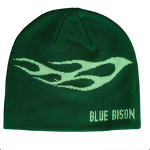 Load image into Gallery viewer, Green Flame Skull Cap Beanie
