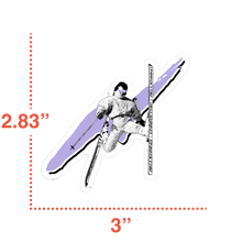 Load image into Gallery viewer, Acro Skier Purple Vinyl Sticker
