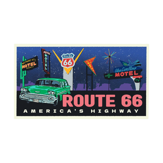 Americas Highway Route 66 Sticker