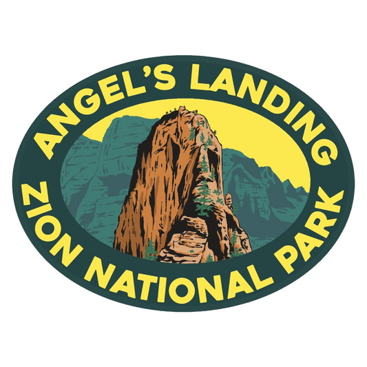 Angels Landing Utah Oval Sticker