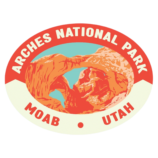 Arches Moab Utah Oval Sticker