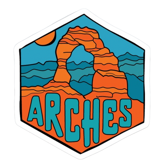 Arches National Park Hexagon Sticker