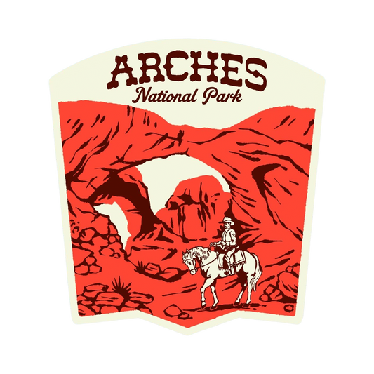 Arches Red Cowboy Sticker