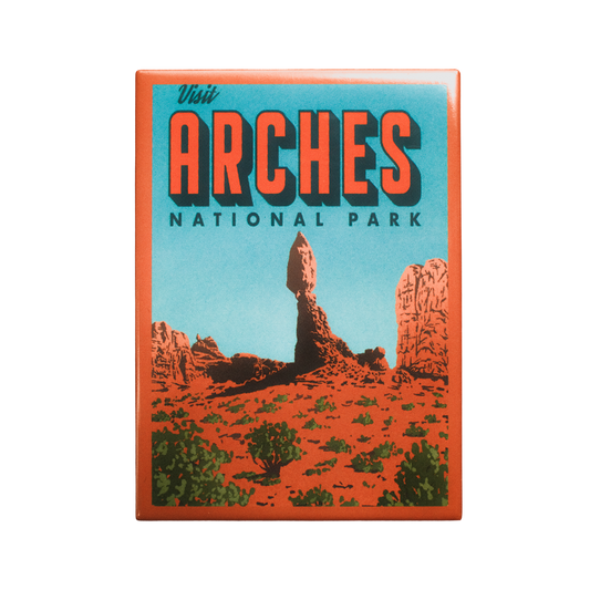 Arches Retro Fridge Magnet