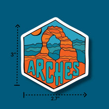 Load image into Gallery viewer, Arches National Park, Utah- Hexagon Sticker
