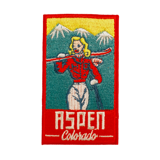 Aspen Colorado Ski Girl Patch