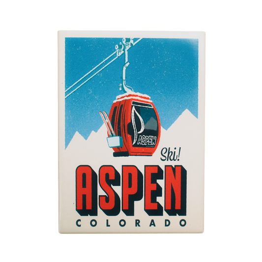 Ski! Aspen Colorado Retro Fridge Magnet
