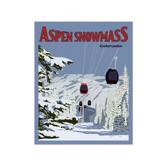 Aspen Snowmass Poster Sticker