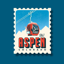 Load image into Gallery viewer, Aspen Retro Stamp Sticker
