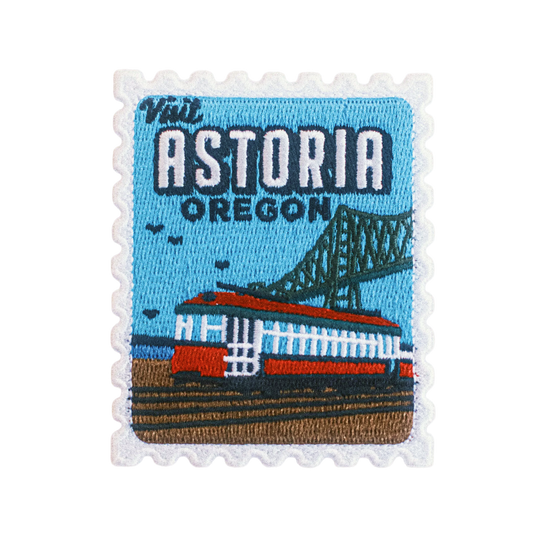 Astoria Oregon Retro Stamp Patch