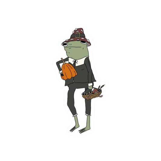 AUTUMN PILGRIM FROG STICKER